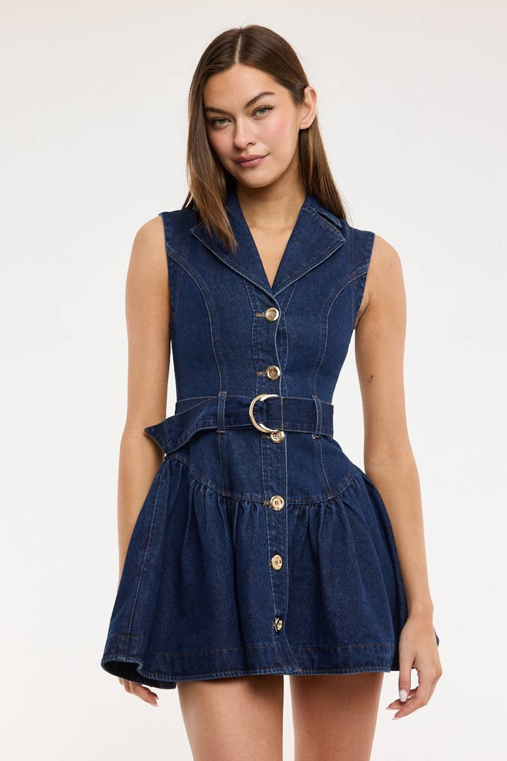 Denim Button Down Mini Dress
