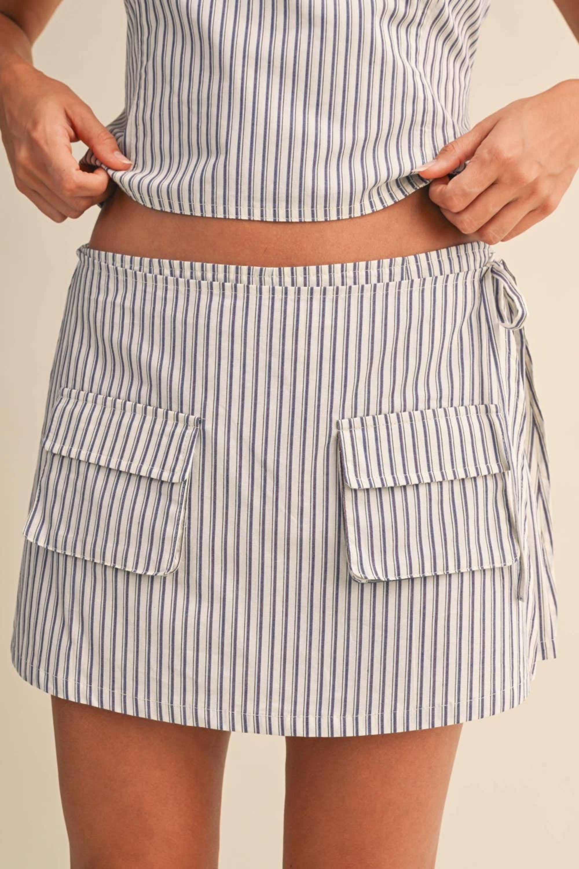 OPEN BACK WITH STRAP AND SKORT SET