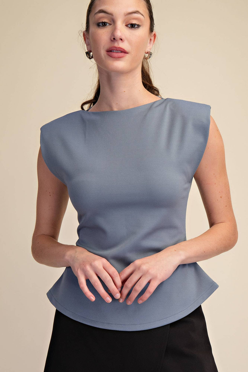 Peplum Slate Top