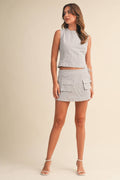 OPEN BACK WITH STRAP AND SKORT SET