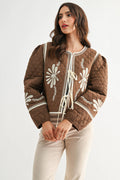 BOHO BLOOM QUILTED TIE-FRONT JACKET