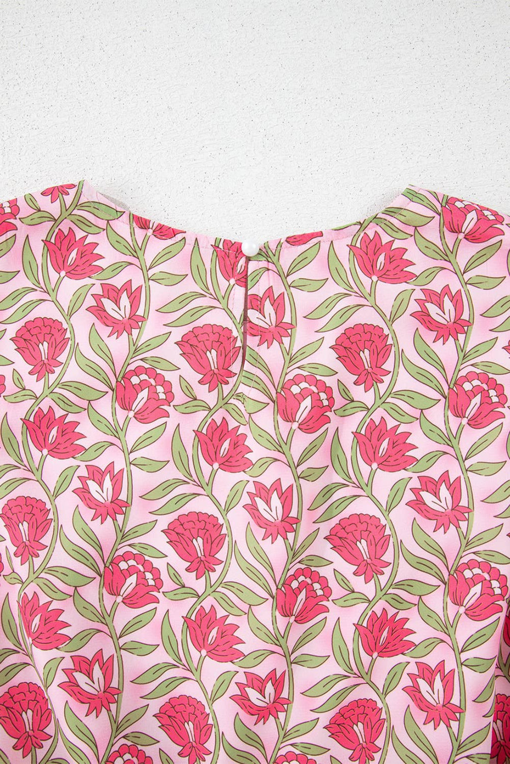 Floral Print Puffy Cropped Tank and Mini Skirt Set